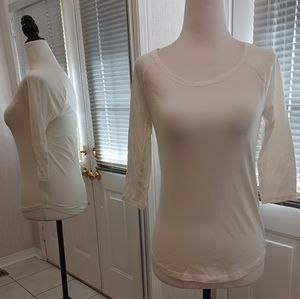 $4 Add-on White Half-sleeve Tee - Size Small